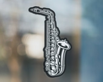 Saxophone Sticker - Saxophone Player Gift - Music Sticker - Musician Gift - Music Lover Art
