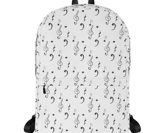 Music Backpack, Musician Backpack, Music Notes Backpack, Music Lover Gift, Gift for Music Teacher, Musical Scale Backpack #2
