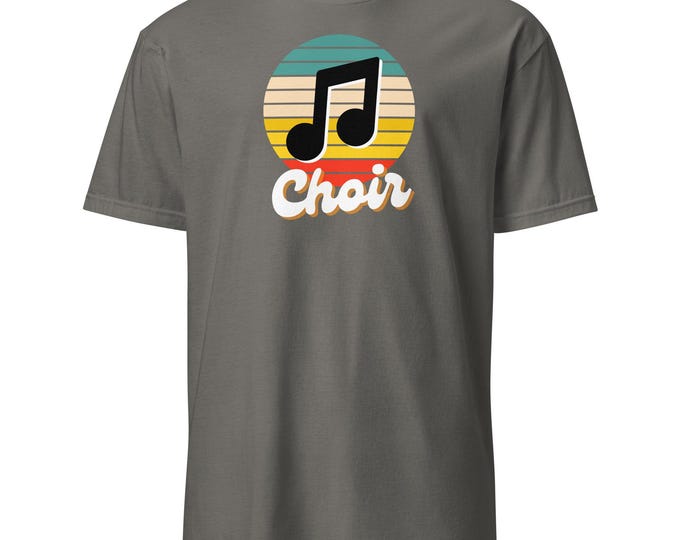 Retro Choir T-Shirt | Vintage Music Note Graphic Tee for Singers & Music Lovers | Gildan 64000 Softstyle Unisex Choir Shirt
