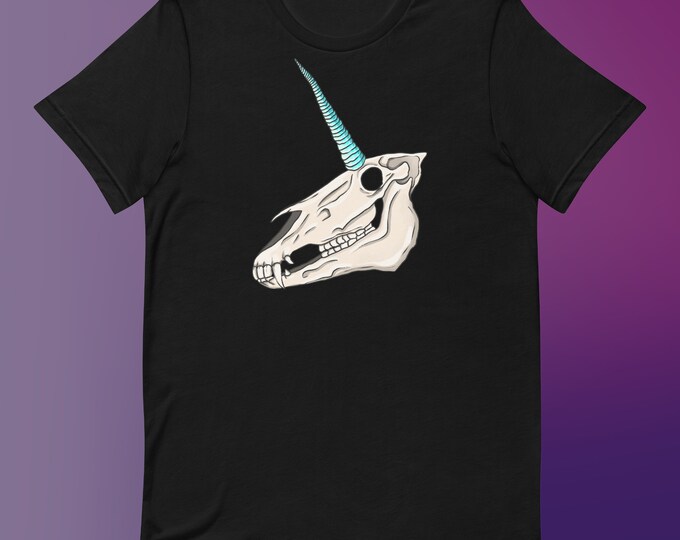 Skeleton Unicorn Skull Shirt – Fantasy Halloween Shirt for Mythical Creature Fans