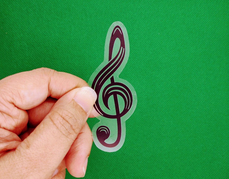Treble Clef Sticker Music Note Vinyl Decal Matte - Etsy