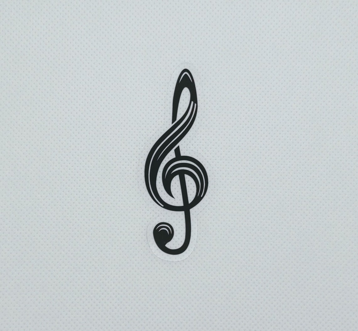 Treble Clef Sticker Music Note Vinyl Decal Matte - Etsy