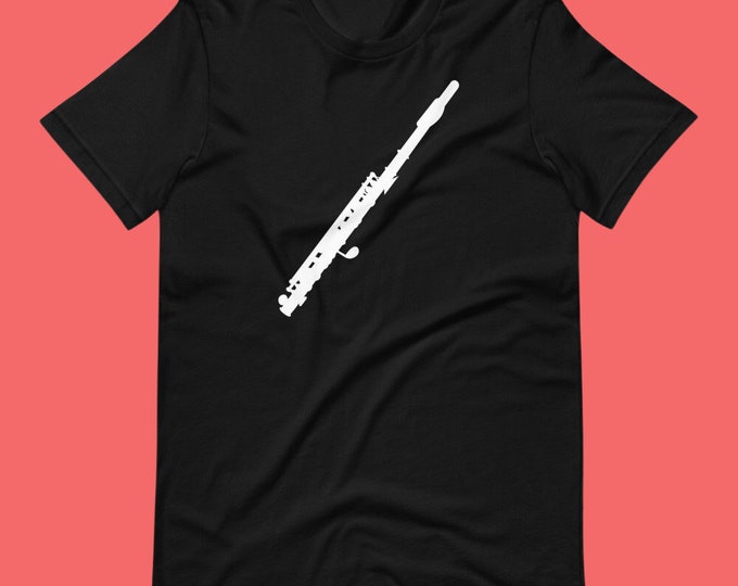 Piccolo T-Shirt – Minimalist Band Tee for Piccolo Players, Woodwind Musicians & Marching Band Fans – Bella + Canvas 3001