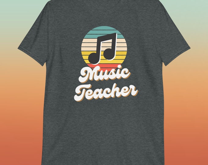 Retro Music Teacher Shirt – Vintage Style Tee for Choir, Band, or Music Educators