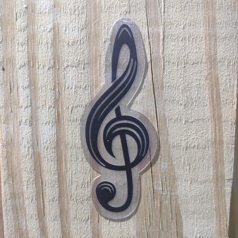 Treble Clef Sticker Music Note Vinyl Decal Matte - Etsy