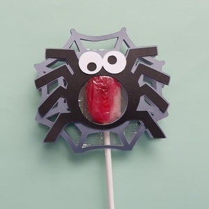 Spider Lollipop holder SVG, Halloween lollipop holder SVG, Halloween Spider, Halloween Party, Halloween Candy holders SVG, spider with Candy