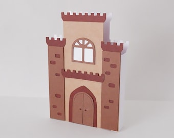 Castle card SVG, Castle template SVG, Kids card, 3D Papercut svg Card Cut File, SVG Cricut File, kids craft, Cricut, Silhouette