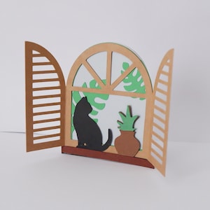 CAT 3D Pop up Card, CAT card svg, cat lover card, 3D Papercut svg Card Cut File, pop up birthday card, SVG Cricut File, kids craft