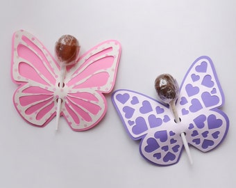 Butterfly Lollipop Holder svg, Butterfly Lollipop sucker, Sucker holder svg file, Butterfly svg, 2 Designs, Kids party, kids Lollipop Holder
