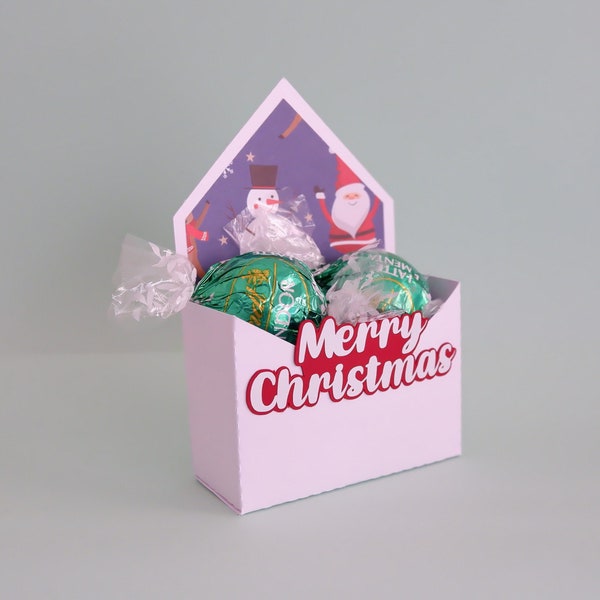 Christmas box SVG, Christmas Gift Box, Christmas Candy box, Favour Box, Christmas box