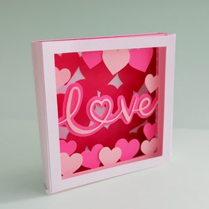 Valentinstag 3D Karte SVG, Valentinstag Pop Karte SVG, Liebe 3D Karte, schneiden Datei, Cricut, Silhouette, sofort download