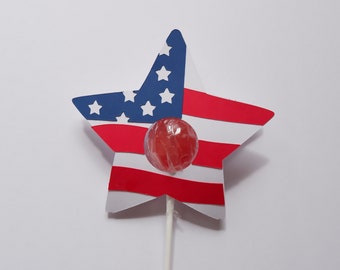 4th of July Lollipop Holder svg, Fourth of July Lollipop holder, sucker holder, Cricut SVG, Patriotic crafts, instant download