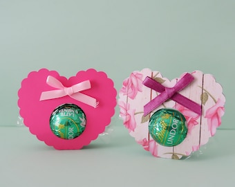 Corazones de chocolate SVG, San Valentín de Lindt, SVG de San Valentín, SVG de Lindt, SVG de porta bombones, SVG de porta dulces, SVG del Día de la Madre