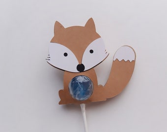 Cute Fox Lollipop Holder SVG, Cute Fox Chocolate Holder, sucker holder svg files, Birthday, Cricut, kids crafts, for Cricut, for Silhouette