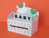 Baby cot 3D card SVG, baby shower card, Baby crib 3D card template, Baby cot template, Baby card, Cricut, Silhouete, cutting fle