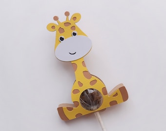 Giraffe Lollipop Halter svg, Giraffe Schokoladenhalter, Sauger Halter svg-Dateien, Geburtstag, Cricut, Kinder Handwerk, SVG-Datei, Cricut, Silhouette