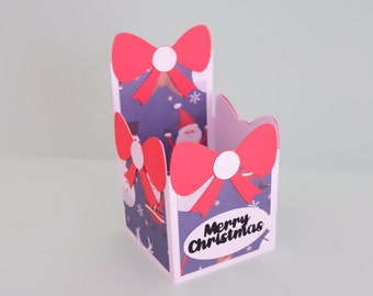 3D Pop up Christmas box card SVG, 3D Pop up Christmas Card SVG, Box card, Christmas pop up box card, 3D Christmas card, Cutting file