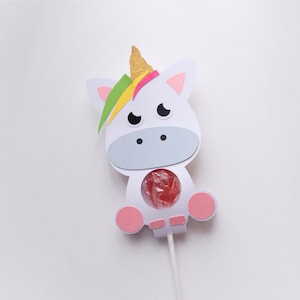UNICORN Lollipop Holder svg, Unicorn Lollipop sucker, Sucker holder svg file, Unicorn svg, 2 Designs, Kids party, kids Lollipop Holder