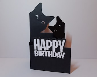 CAT 3D Pop up Card, CAT card svg, cat lover card, 3D Papercut svg Card Cut File, pop up birthday card, SVG Cricut File, kids craft