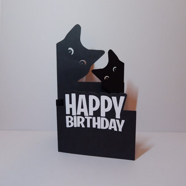 CAT 3D Pop up Card, CAT card svg, cat lover card, 3D Papercut svg Card Cut File, pop up birthday card, SVG Cricut File, kids craft