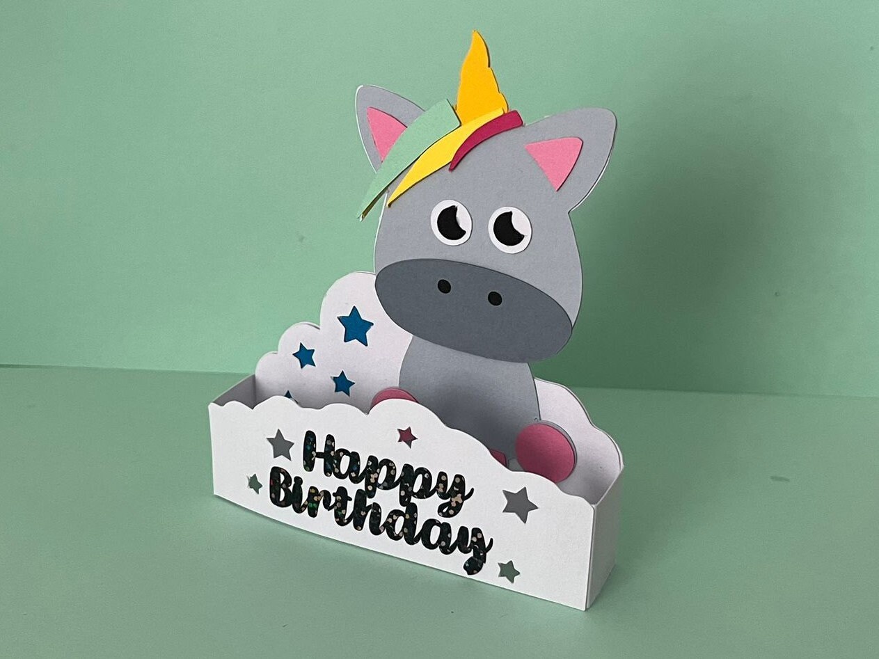 Unicorn pop up card - Etsy 日本