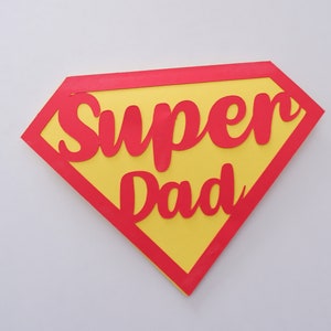 Cartão de super pai, cartão de dia dos pais de super-herói, cartão fofo de dia dos pais, cartão feito à mão para o pai, cartão engraçado, cartão de dia dos pais SVG
