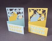 Set of 2 EASTER 3D cards, Pop Up 3D Card, SVG file, Digital cutting file, Handmade Pop Up Card, Happy Easter card, instant download