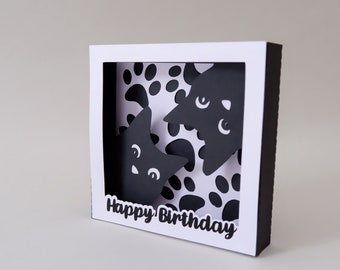 CAT 3D Pop up Card, CAT card svg, cat lover card, 3D Papercut svg Card Cut File, pop up birthday card, SVG Cricut File, kids craft