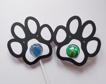 Cat Paw Lollipop Holder SVG for Cricut, Cat Party Favour, Candy Holder Template, Cute Animal Birthday SVG Cut File