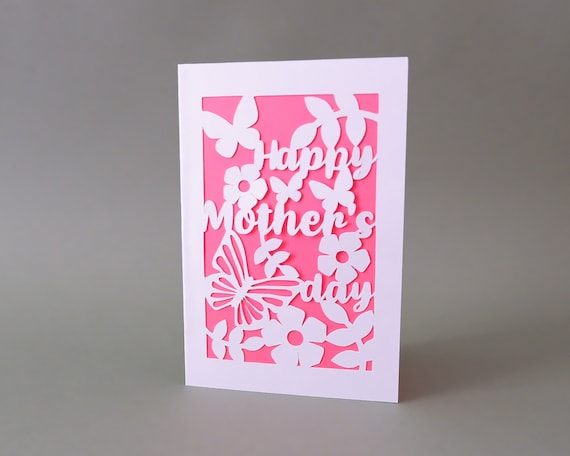 Happy Mother's day card, Mother's card, Mother’s Day card svg, Mum Card, Butterfly, SVG file, for Cricut, for Silhouette, digital download