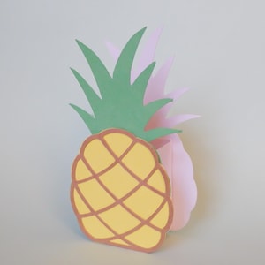 Boîte cadeau ananas SVG, modèle de boîte ananas, boîte de bonbons svg, fichier coupé