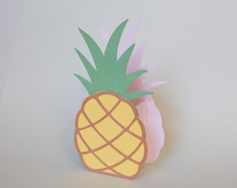 Pineapple favor box SVG, Pineapple Box Template, candy box svg, cut file