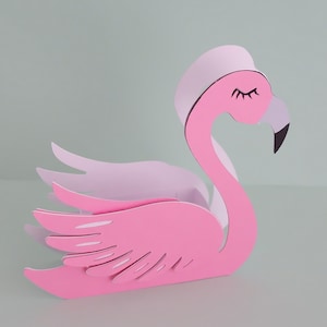Flamingo favor box SVG, Flamingo Treat box SVG, Flamingo candy box, modèle de boîte de faveur d'été, téléchargement immédiat