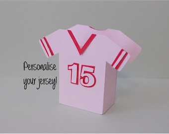 Football jersey favor box SVG, Jersey Box Template SVG, Sports Box, Uniform Gift Box Cut File, Football Gift Box, Cricut, digital file