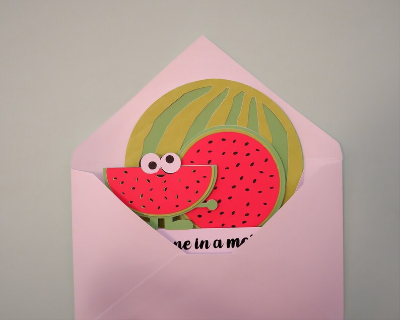 You Are One in a Melon Card Svg, Love Card, Valentines Day Card, Melon ...