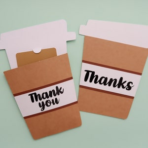 Regalo di ringraziamento, porta carte regalo, porta carte regalo caffè, regalo per insegnanti, regalo di apprezzamento per insegnanti, regalo di Natale per insegnanti