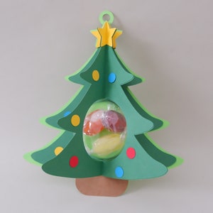 Lovely Christmas Tree SVG, Adorno de Navidad SVG, Christmas Party, Christmas Candy holders SVG, Christmas Half bauble Candy holder
