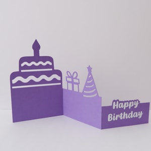 Happy Birthday 3D card, Pop Up 3D Card, SVG file, Digital cutting file, Handmade Pop Up Card, instant download