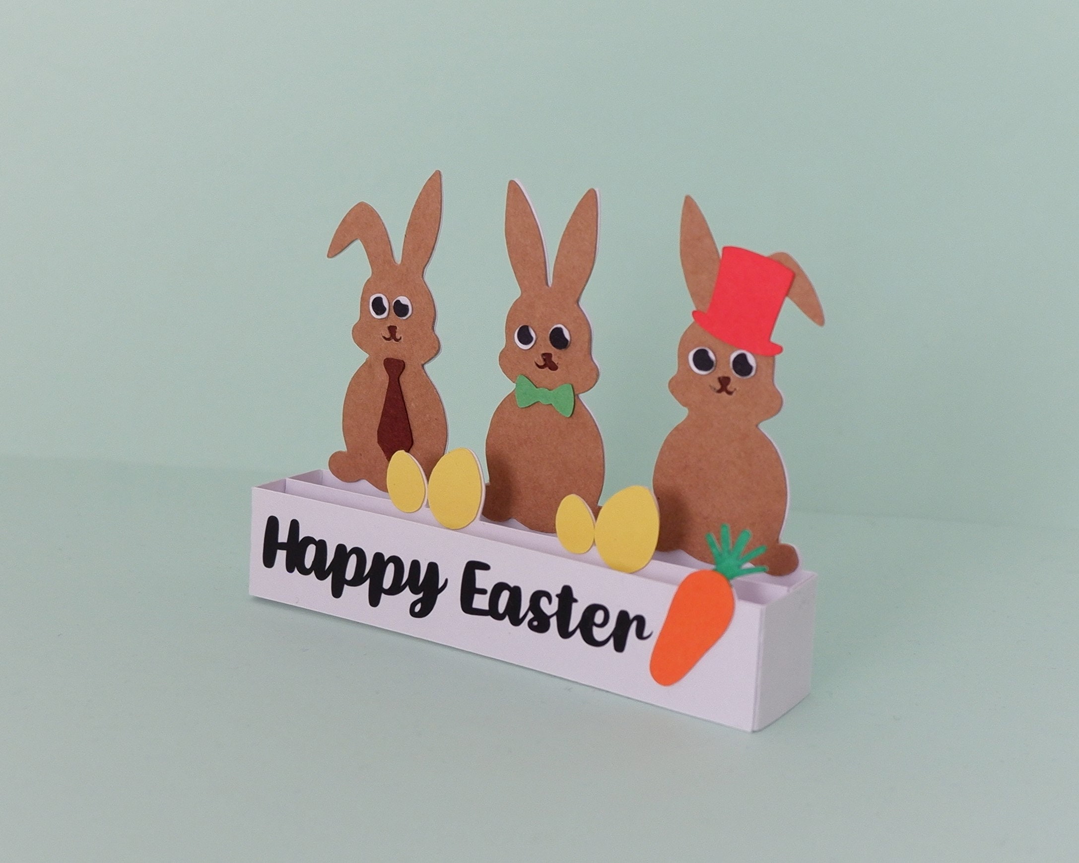 Easter Bunny 3D Pop up Card SVG, Easter Bunny Pop up Card, Easter Bunny ...