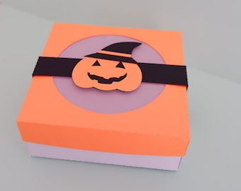 Halloween Trick or Treat box SVG,  Halloween Gift Box, Halloween Candy box, Favour Box, Halloween box, Pumpkin, Spider, cutting file