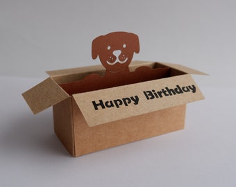DOG 3D Pop up Box Card, Dog Box card svg, Dog lover card, 3D Papercut svg Card Cut File, pop up birthday card, SVG Cricut File, kids craft