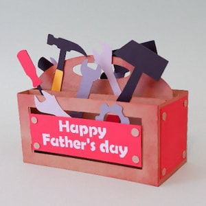 Fête des pères carte svg, outils, papa, père, carte 3D fête des pères, pop up carte, Pop up carte d’anniversaire svg, pop up boîte à outils carte, outils de pères