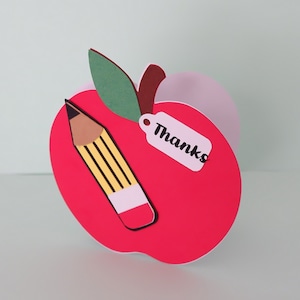 Tarjeta de la Semana de Apreciación del Maestro, Plantilla de tarjeta de regalo de Apples svg, Tarjeta de agradecimiento del maestro, Tarjeta del mejor maestro de todos los tiempos, Cricut, Silueta