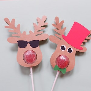 Rentier Lollipop Halter SVG, Rudolph Lollipop Halter SVG, Weihnachts Lollipop Halter SVG, Cricut, Silhouette