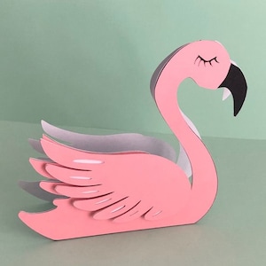 Tarjeta Flamingo SVG, tarjeta tropical, archivo de corte Flamingo, Cricut, Silueta, descarga instantánea