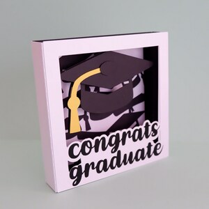 Remise des diplômes pop up carte SVG, carte 3D de remise des diplômes, carte de remise des diplômes dans une boîte, cadeau de remise des diplômes, carte de remise des diplômes, Cricut Silhouette Cameo