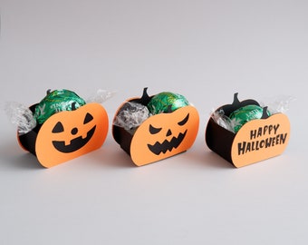 Pumpkin Halloween Treat Box SVG: Candy Favor Box Cutting File (Digital Download)