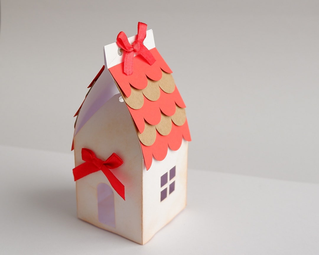 Little House Gift Box SVG, Christmas House Gift Box, Favor Box SVG