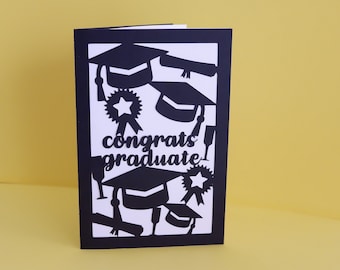 Graduation Card SVG for Cricut, Graduation Cap Card Template, High School College Grad Card, DIY Greeting Card SVG File