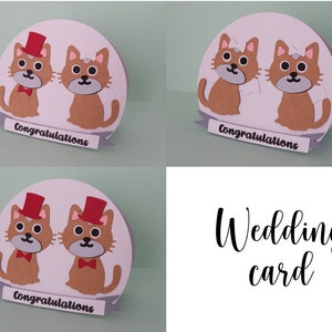 Hochzeit Katze SVG, süße Karten für Hochzeitstag, Hochzeitskarte, Mr & Mrs, Mr und Mr, Mrs und Mrs, Gay Hochzeitskarte, sofort download